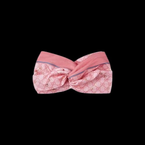 Gucci GG Print With Horsebit Silk Headband 'Pink/Sky Blue'