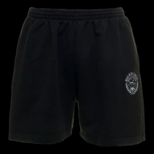 Balenciaga Logo Brushed Sweat Shorts 'Washed Black'