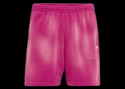 Balenciaga Campaign Logo Sweatshorts Dark Fuchsia