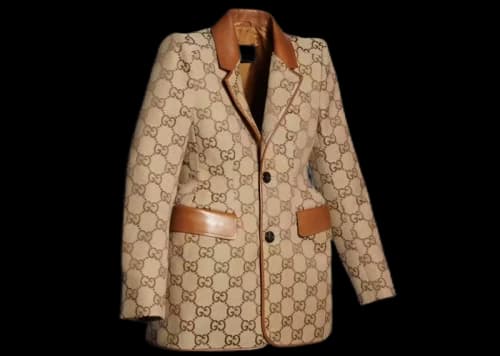Gucci x Balenciaga The Hacker Project Maxi GG Hourglass Jacket Beige/Ebony