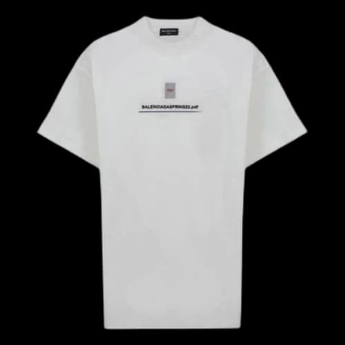Balenciaga PDF Logo Oversized T-Shirt 'Off White'