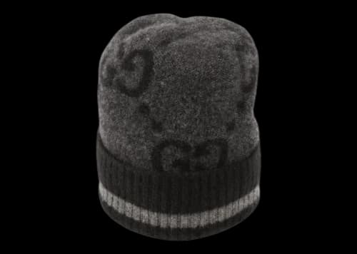 Gucci GG Knit Cashmere Hat Grey/Black