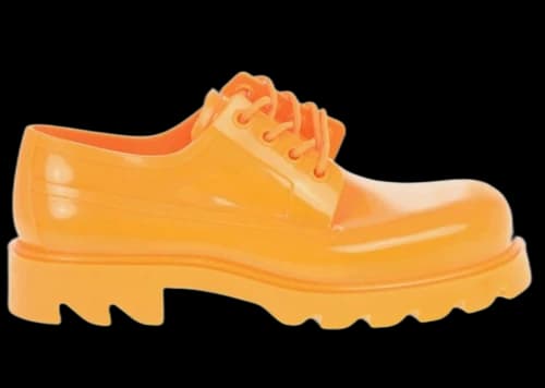 Bottega Veneta Rubber Stride Derby Shoe Tangerine