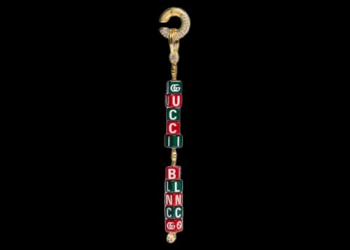 Gucci x Balenciaga The Hacker Project Single Earring With Symbols Green/Red
