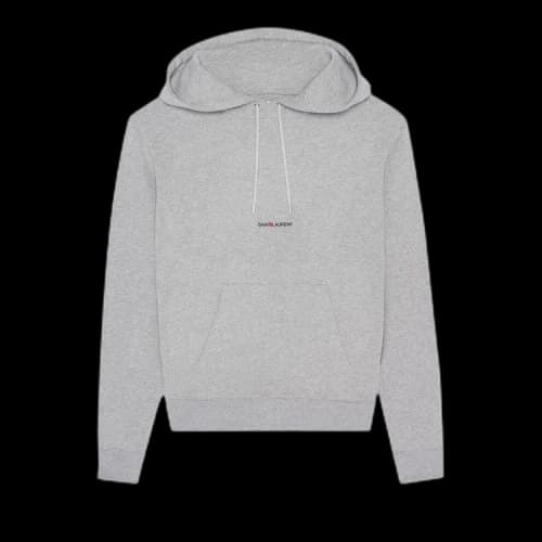 Saint Laurent Rive Gauche Hoodie 'Grey Rinse'
