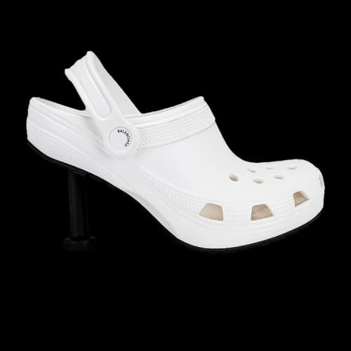 Crocs x Balenciaga Logo Debossed Pumps 'White' (Women's)