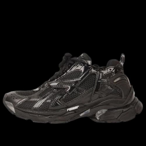 Balenciaga Runner Sneakers 'Black Mesh and Nylon with clear multicolor deco' (Women's)