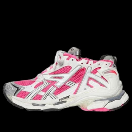 Balenciaga Runner Sneakers 'White Pink Grey Mesh and Nylon' (Women's)