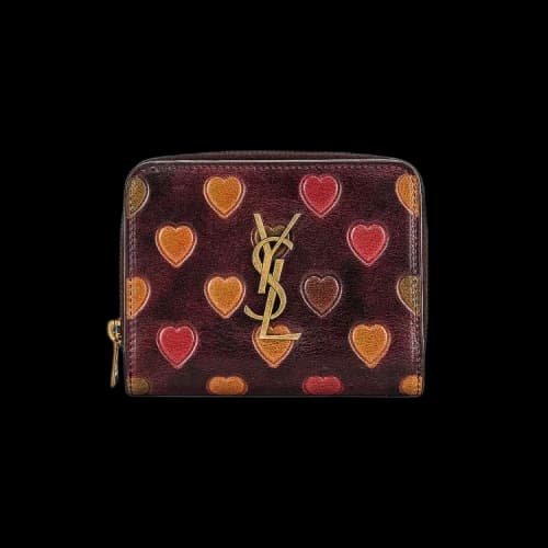 Saint Laurent Zip Wallet 'Vintage Mahogany/Umbra'