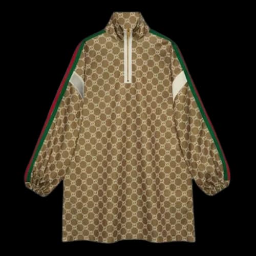 Gucci Interlocking G technical jersey dress 'Olive green Ivory (Women's)