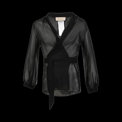 Gucci Georgette Shirt 'Black'