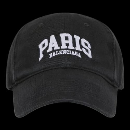 Balenciaga Paris Logo Baseball Cap 'Black White' (Women's)