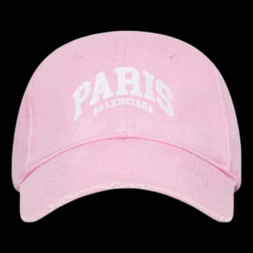 Balenciaga Paris Logo Baseball Cap 'Light Pink White'