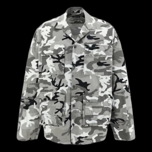 Balenciaga Camouflage Printed Shirt 'Grey'
