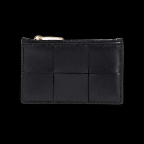 Bottega Veneta Zipped Card Case 'Black/Gold'
