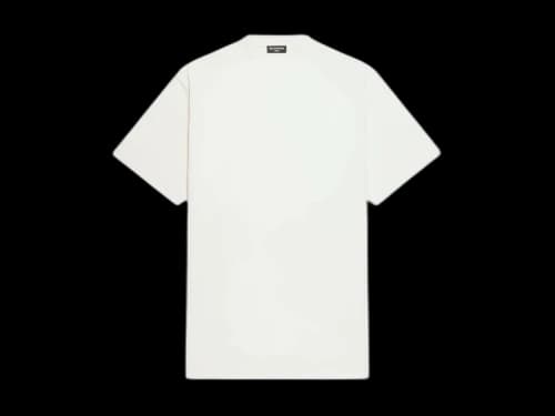Balenciaga Back Hem Long Boxy Fit T-Shirt White