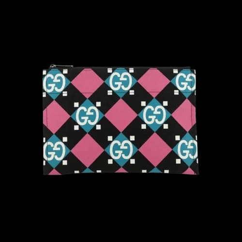 Gucci Zipped Pouch 'Black/Pink/Blue'