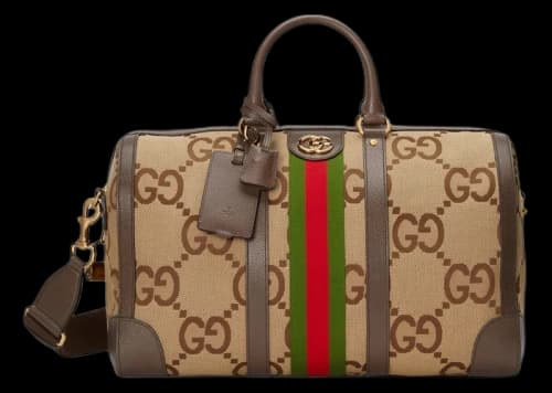 Gucci Jumbo GG Duffle Bag Camel/Ebony