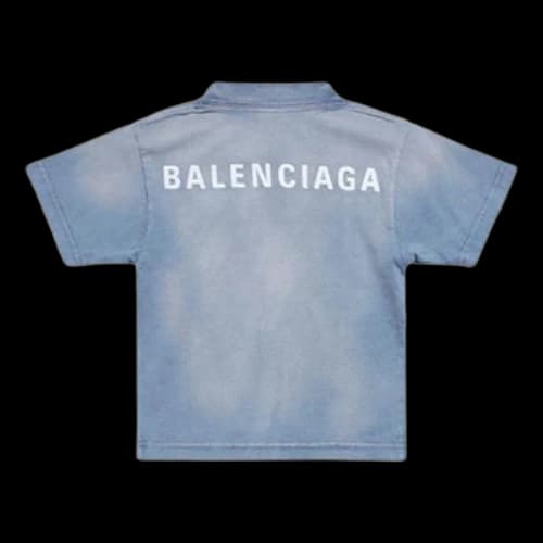 (GS) Balenciaga Back T-shirt 'Blue White'