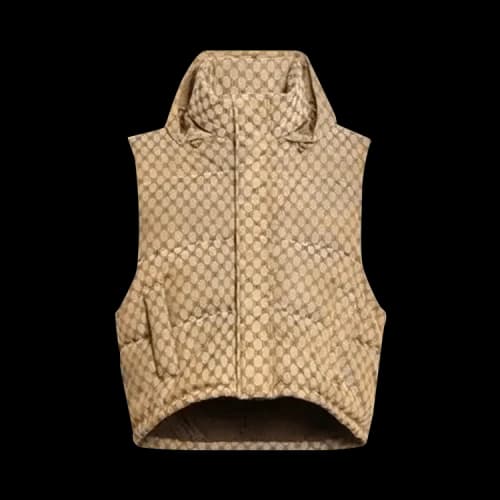Gucci x Balenciaga The Hacker Project Hacker Cocoon Puffer Gilet Vest 'Beige/Ebony'