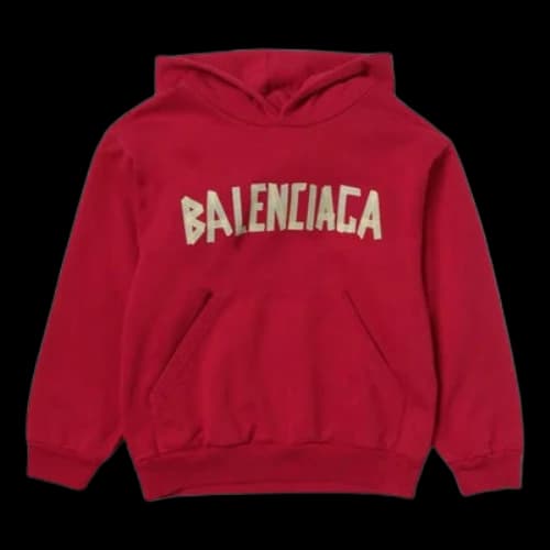 (GS) Balenciaga Tape Type Cotton Hoodie 'Red'