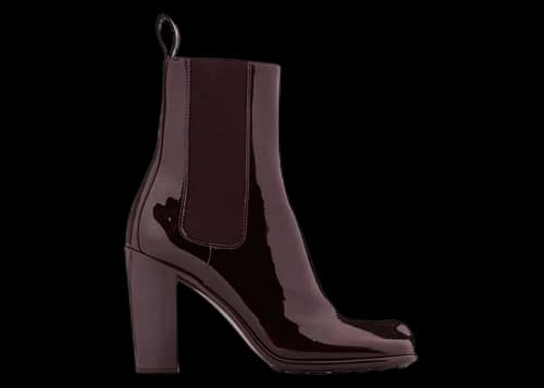 Bottega Veneta Patent Leather Ankle Boot Brown (Women's)