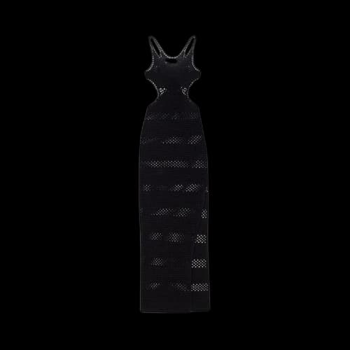 Saint Laurent Long Cut Out Dress 'Noir'