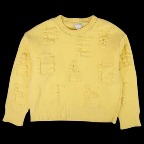 Bottega Veneta Alphabet Chenile Knit Sweater 'Yellow'