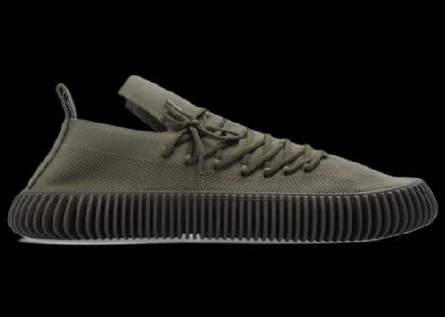 Bottega Veneta Ripple Fabric Trainer Khaki Green