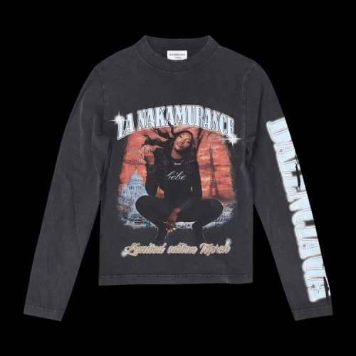 Balenciaga Music Aya Nakamura Merch Long-Sleeve Stretch Top 'Black'