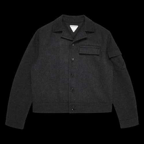 Bottega Veneta Military Felt Shirt 'Charcoal'