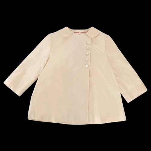 Gucci Long-Sleeve Silk Collared Top 'Cream'