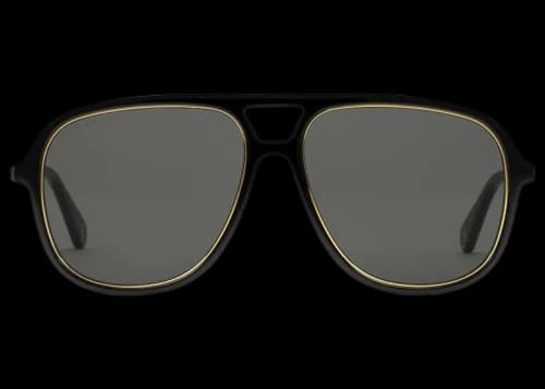 Gucci Navigator Frame Sunglasses Black/Gold (691294 J0741 8012)