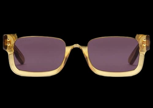 Gucci Rectangular Frame Sunglasses Dark Yellow (691349 J0740 7012)