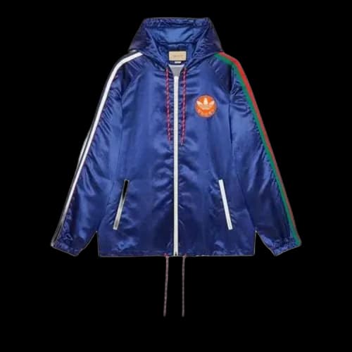 Gucci x adidas Satin Nylon Jacket 'Blue'