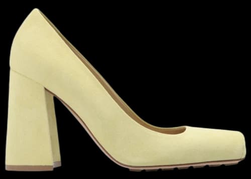 Bottega Veneta Pump Tower Suede Leather Light Yellow (Women's)