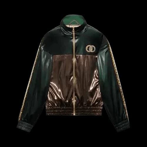 Gucci Bi-Color Logo Jacket 'Green/Brown'