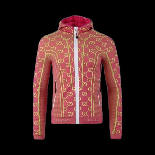 Gucci GG Tubular Jersey Zip Jacket 'Pink/Yellow'