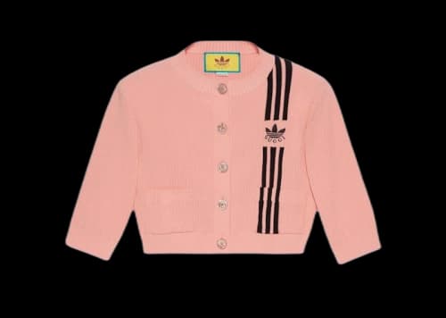 Gucci x adidas Cropped Cardigan Pink