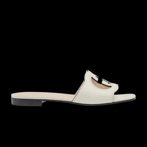 Gucci Interlocking G Cut-Out Slide Sandal 'Mystic White' (Women's)