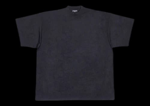 Balenciaga Women's Vintage Tab Oversized T-Shirt Black