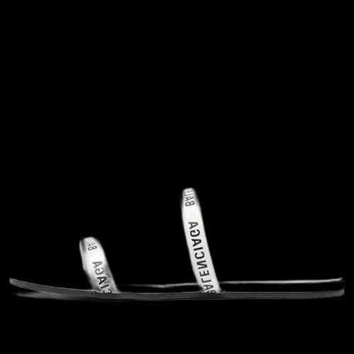 Balenciaga Round Sandals 'White Black' (Women's)