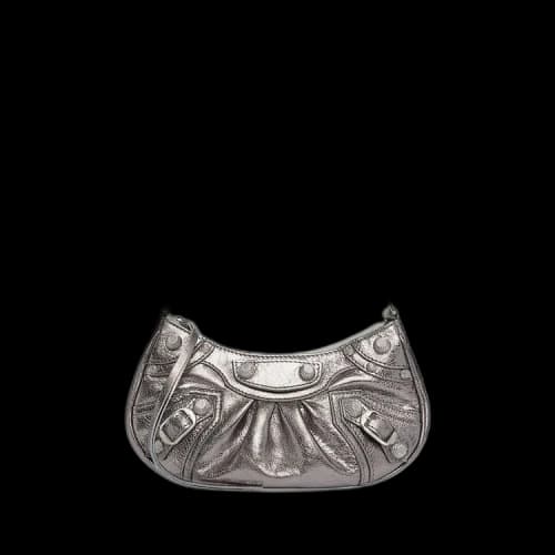 Balenciaga Le Cagole Mini Shoulder Bag Silver
