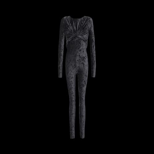 Saint Laurent Draped Catsuit 'Black'