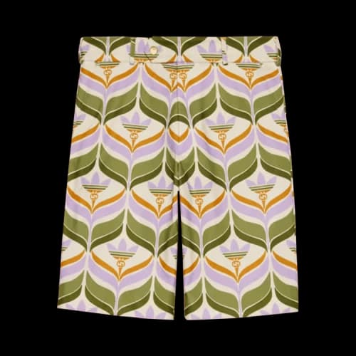 Gucci x adidas Trefoil Print Shorts 'Green/Ivory'
