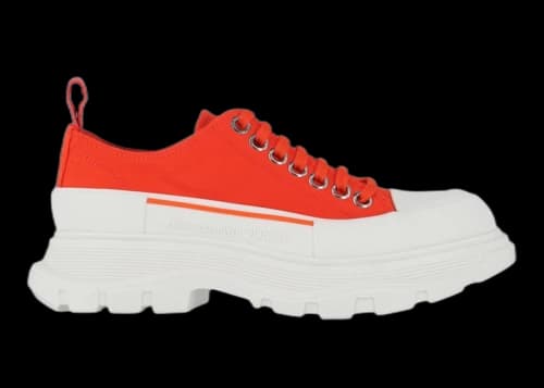 Alexander McQueen Tread Slick Low-Top Sneaker Orange White (Women's)