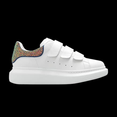 Alexander McQueen Oversized Triple Strap Sneaker 'White Glitters' (Women's)