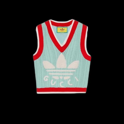 Gucci x adidas Rib Stitch Sleeveless Top Light Turquoise