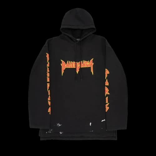 Balenciaga Zip Up Hoodie 'Washed Black'