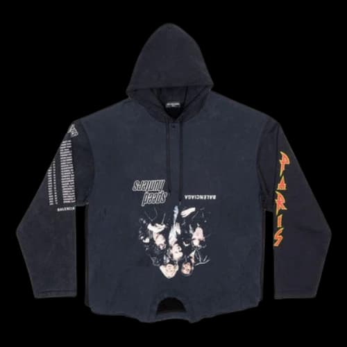 Balenciaga Speed Hunters Upside Down Hoodie Oversized 'Black Faded'